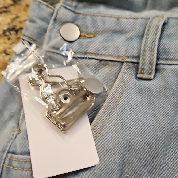 Light Blue Denim Overalls Nwt Size Small - Picture 3 of 7